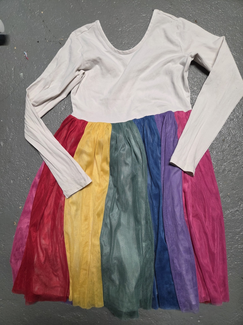 Hanna Andersson Rainbow Tulle Skirt Dress